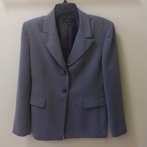 Gray/white pin striped suit jacket